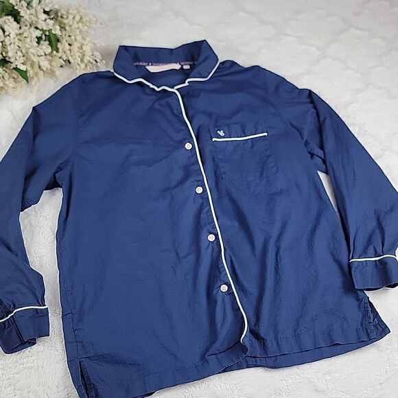 VICTORIA'S SECRET 100% Cotton Button Down Pajama Top [SIZE SMALL]‎ - Picture 1 of 4